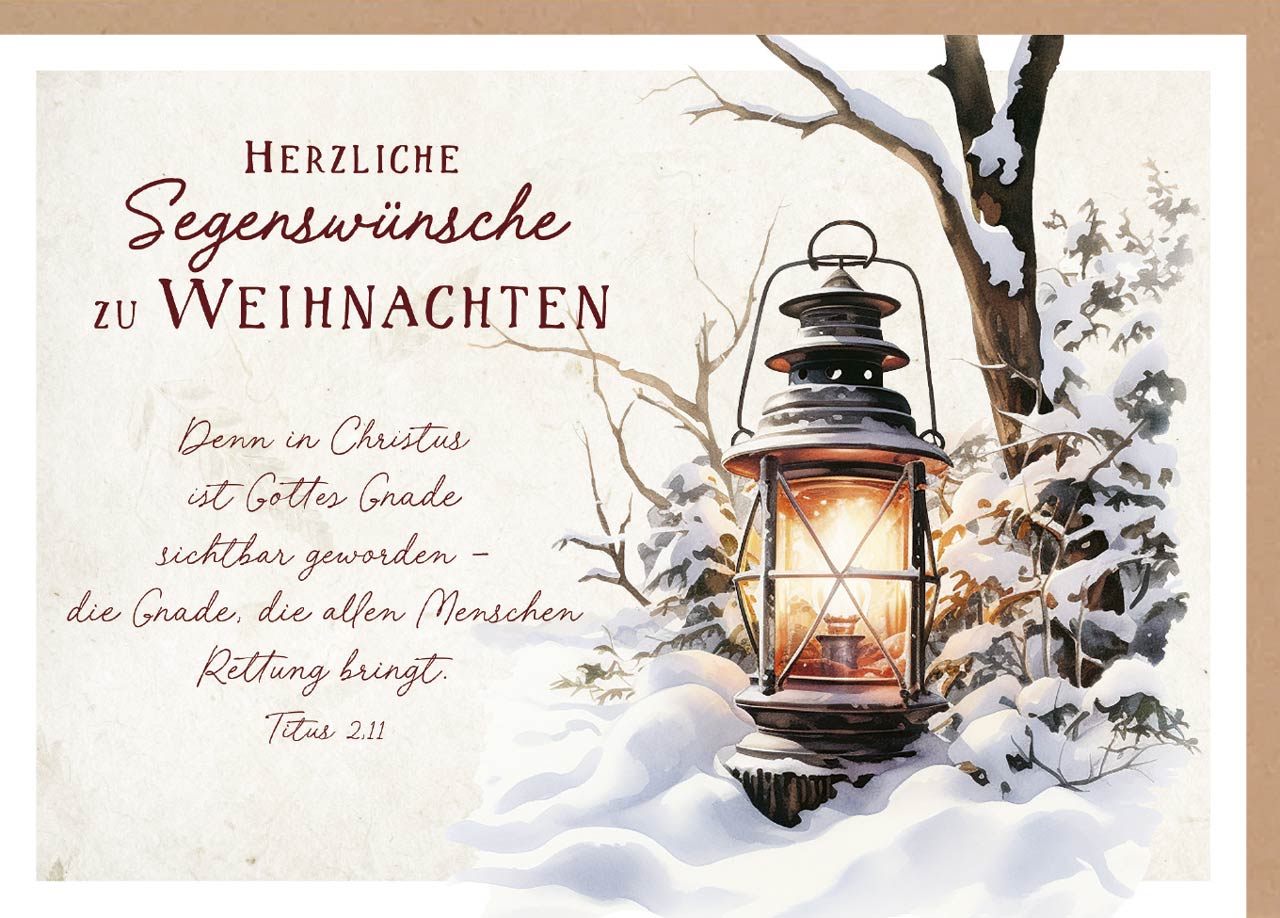 Faltkarte Weihnachten Laterne