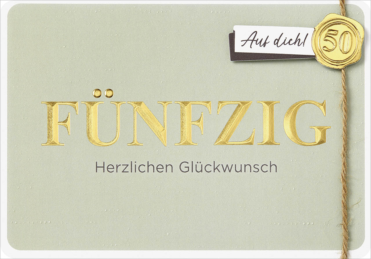 Faltkarte Geburtstag 50