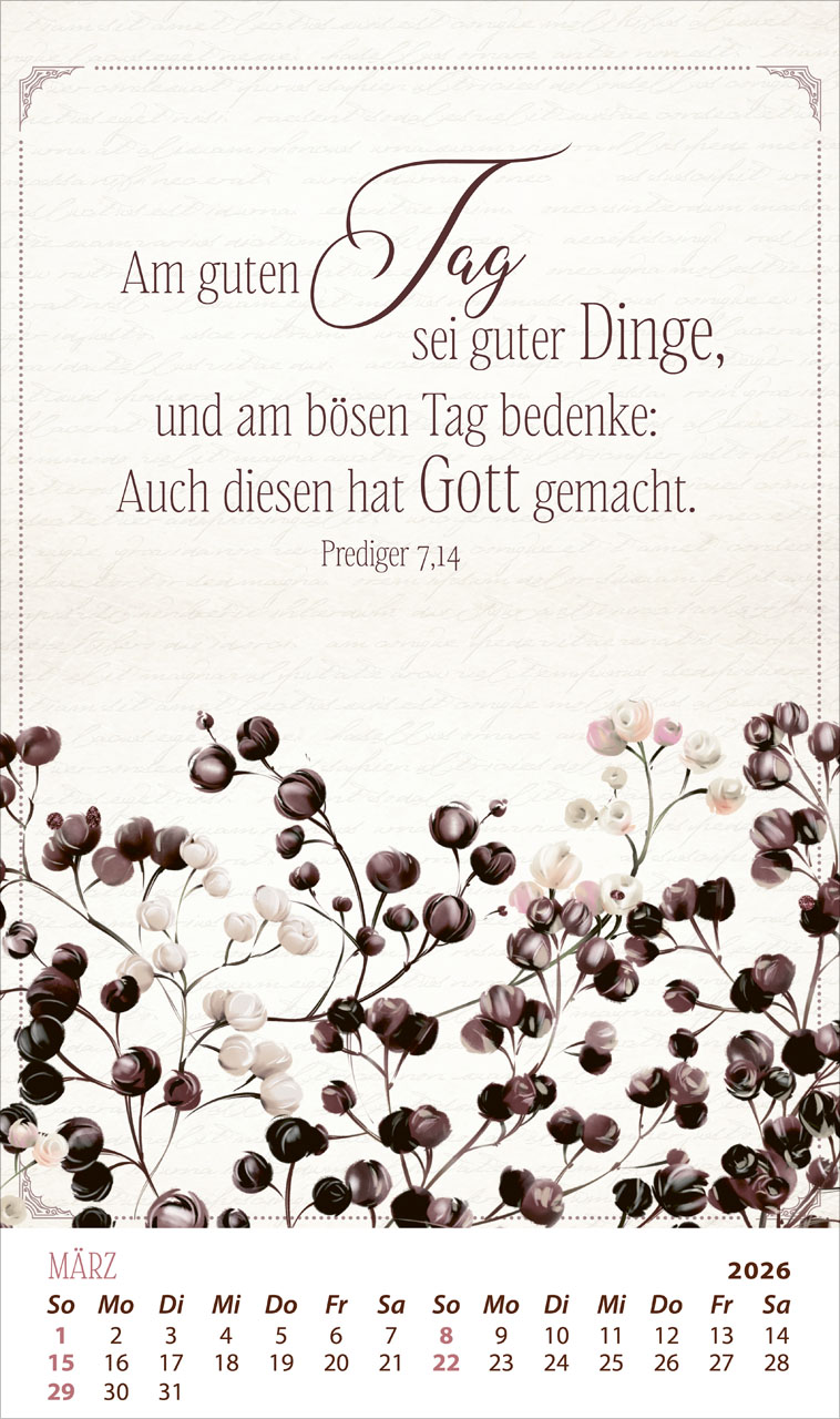 Die Kraft der Worte 2026 - Posterkalender