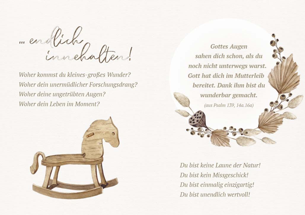 Grußheft - Herzlich Willkommen kleiner Schatz