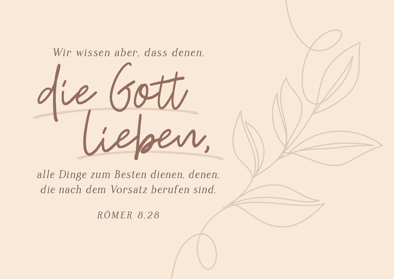 Postkarte Die Gott lieben