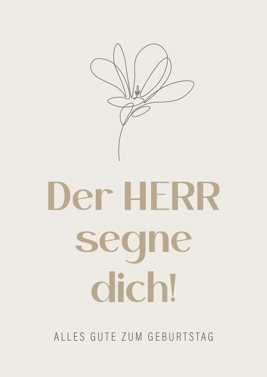 Postkarte Der Herr segne dich!