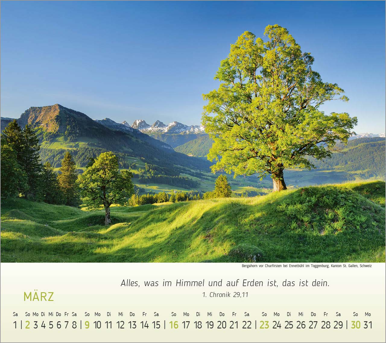 Wunderbare Bergwelt Tischkalender