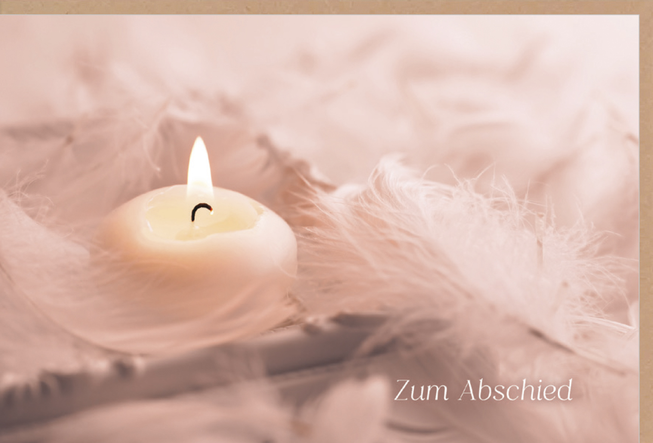 Faltkarte Zum Abschied - Kerze