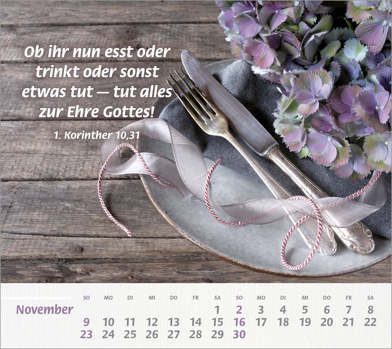 Du bist meine Stärke Großdruck-Tischkalender