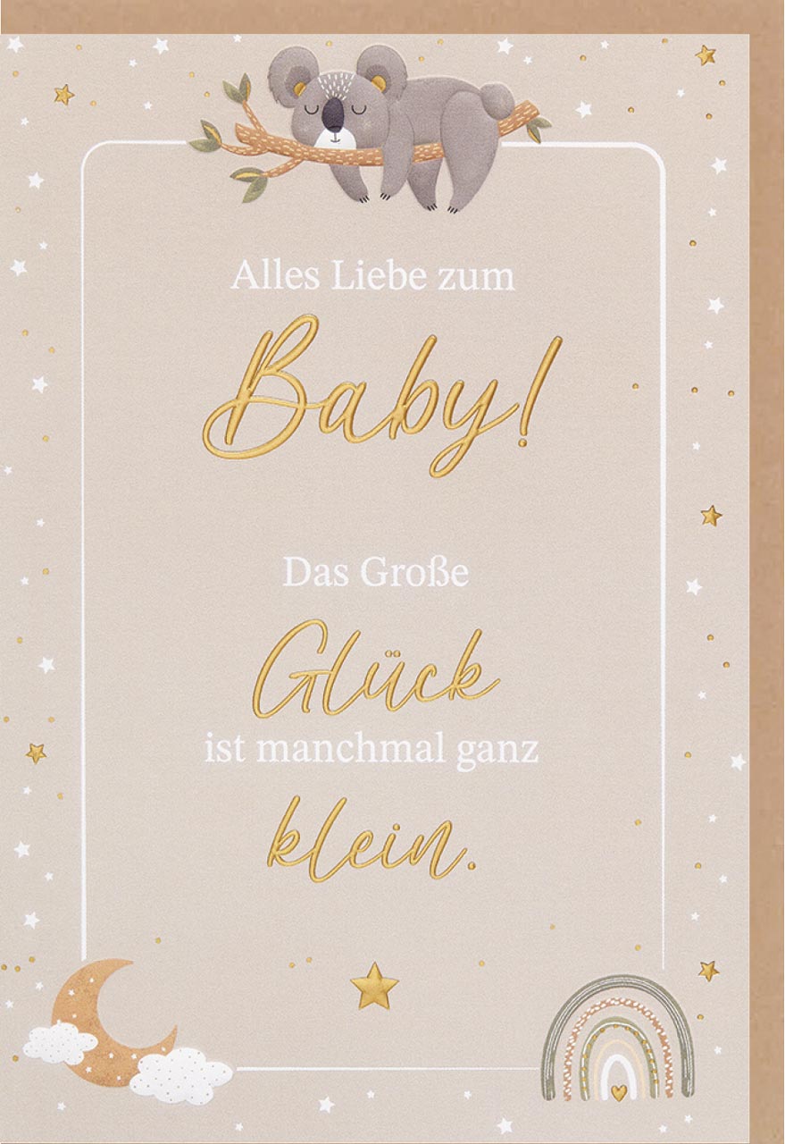 Faltkarte Geburt Alles Liebe zum Baby