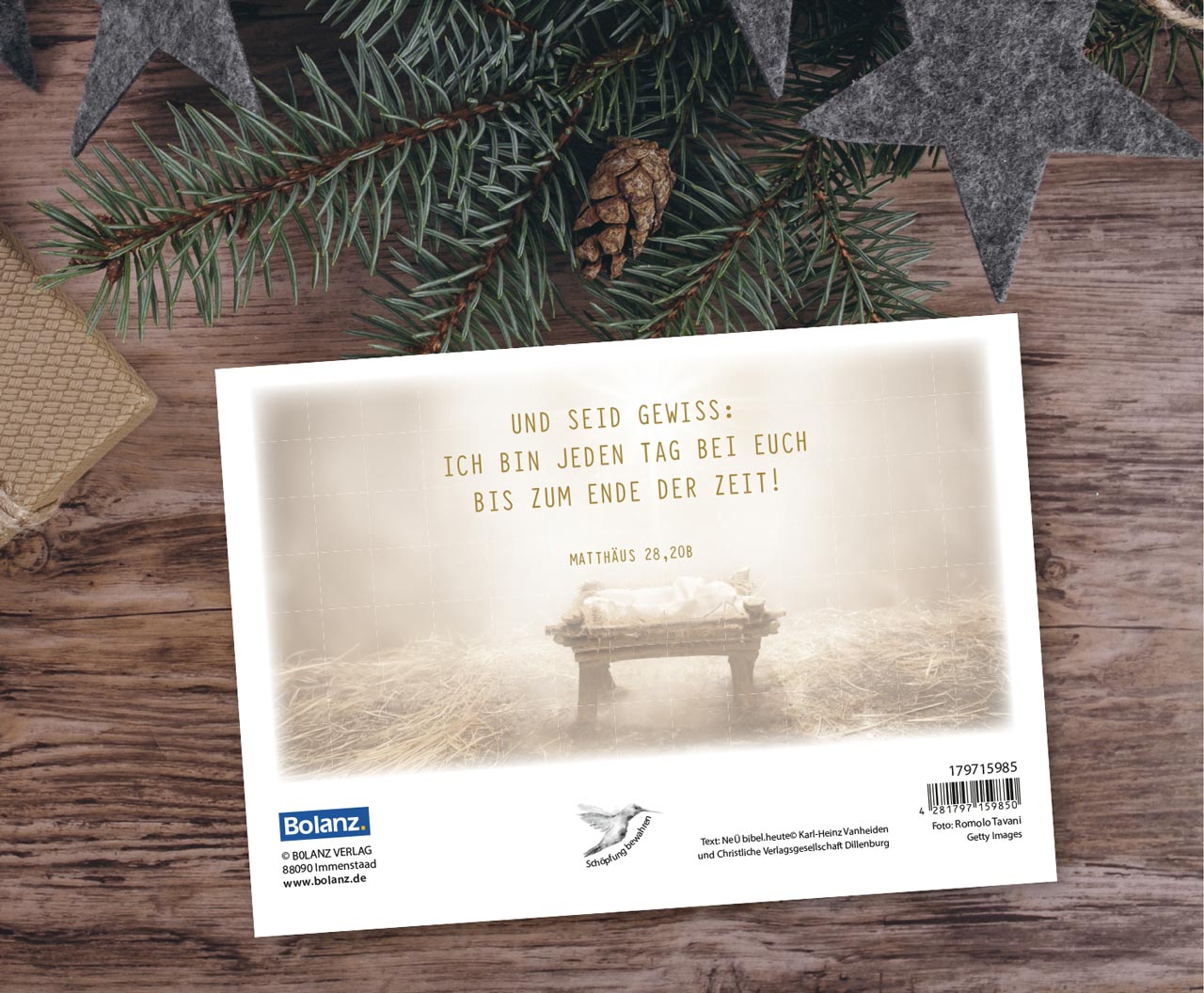 Postkarte Immanuel – Gott mit uns
