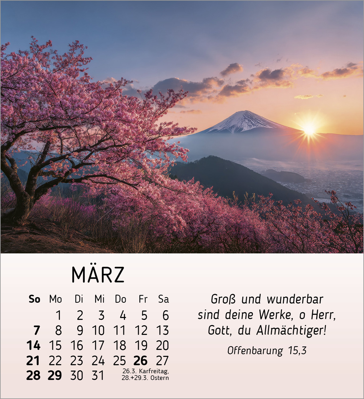 Schönheit des Lichts 2027 – Tischkalender