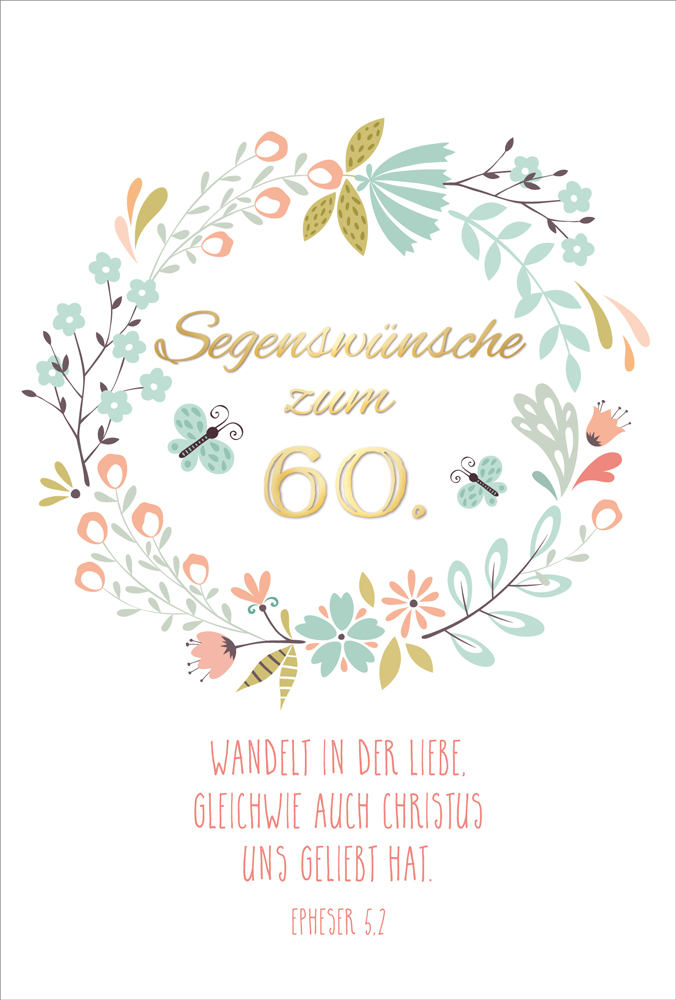Faltkarte 60 Blütenkranz