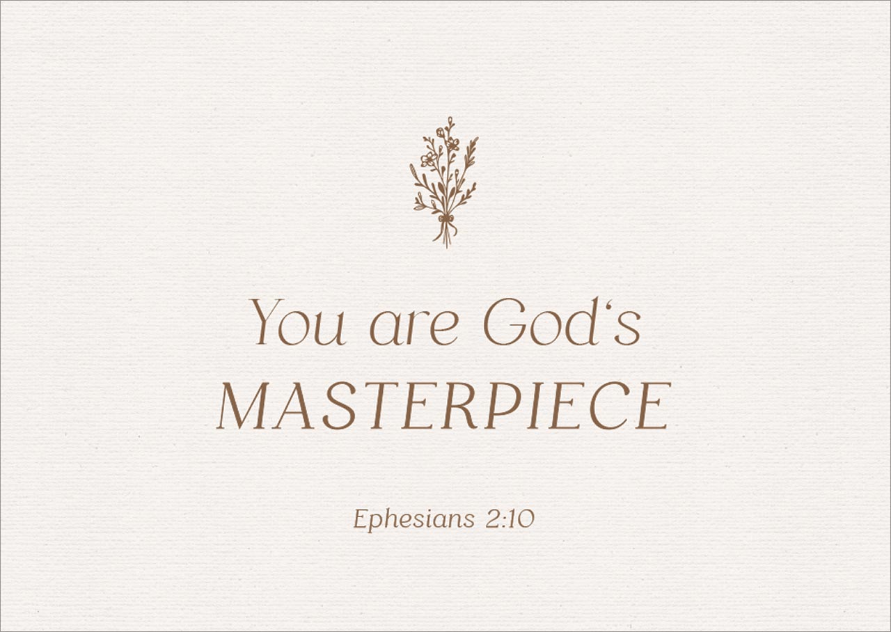 Postkarte You are God`s Masterpiece