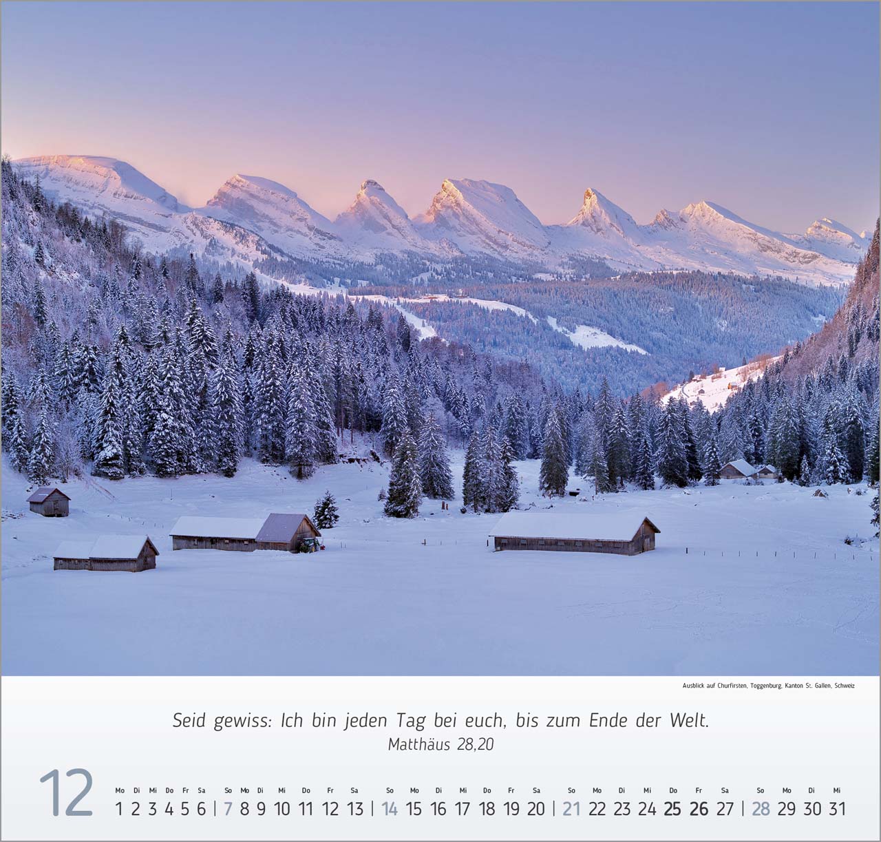 Berg Impressionen Wandkalender 2025