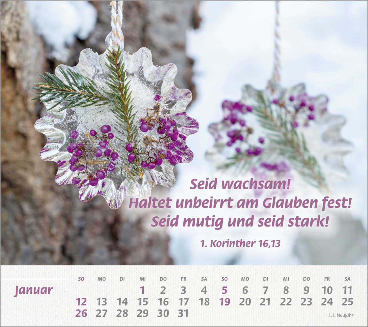 Du bist meine Stärke Großdruck-Tischkalender