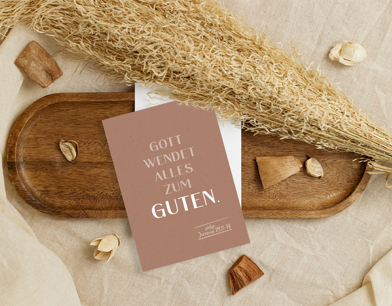 Postkarte Gott wendet alles zum Guten
