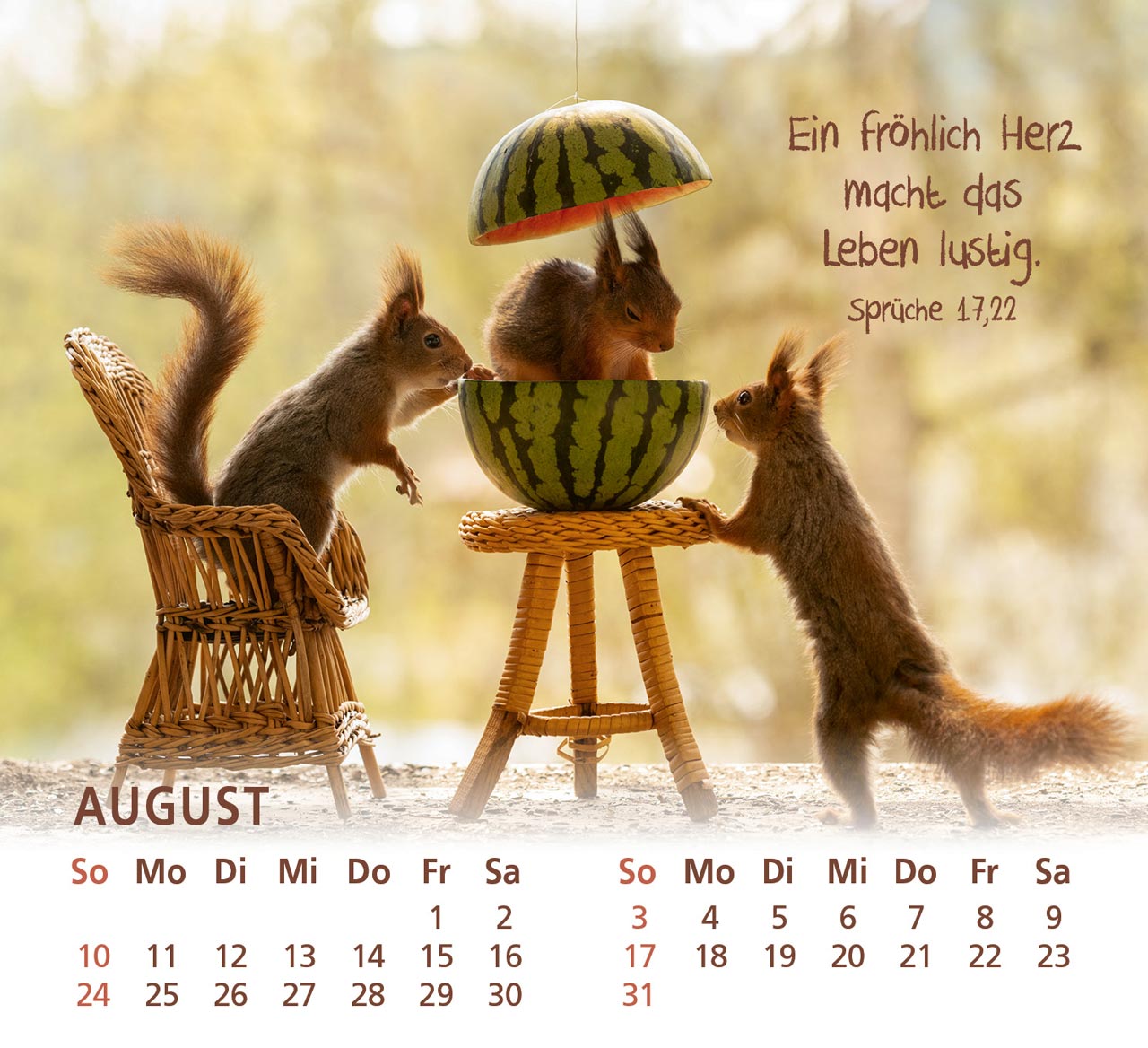 Du bist meine Freude - Eichhörnchen Kalender