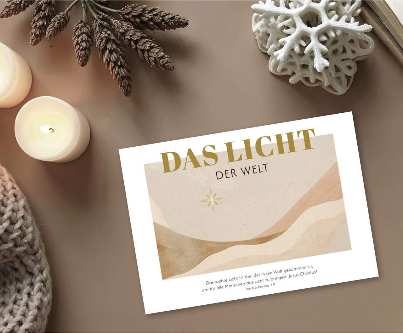 Postkarte Das Licht der Welt