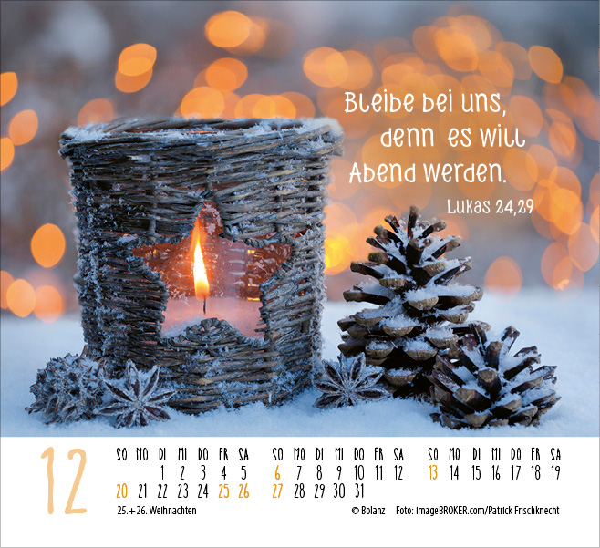 Atempause - Wohin du auch gehst 2026 - Minikalender