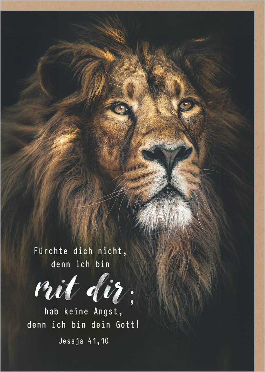 Faltkarte Löwe Jahreslosung 2027