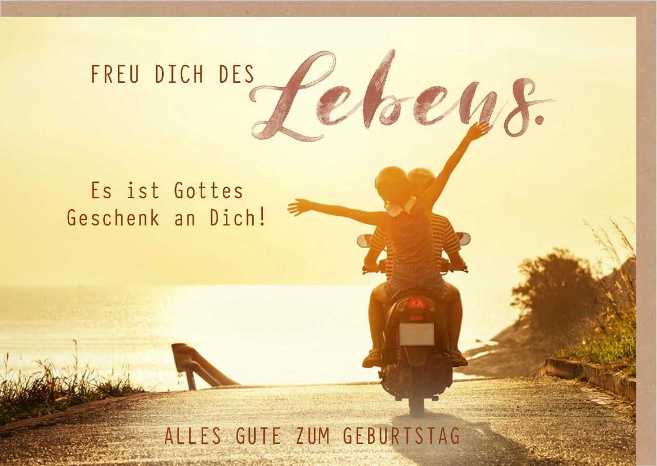 Faltkarte Freu Dich des Lebens