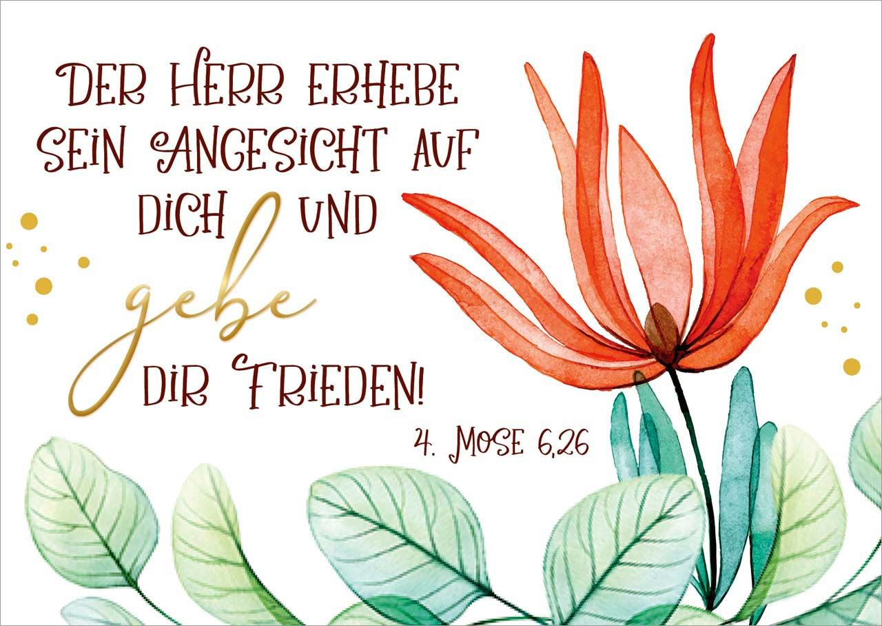 Postkarte  Der HERR erhebe sein Angesicht auf dich