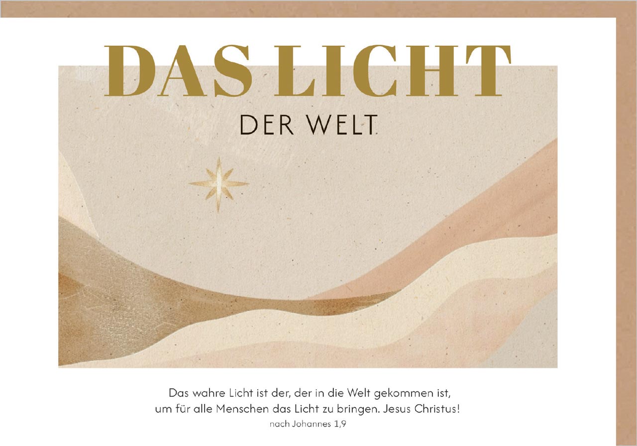 Faltkarte Das Licht der Welt
