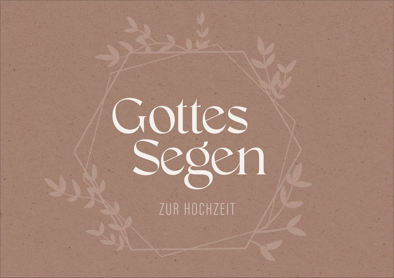 Faltkarte Gottes Segen zur Hochzeit