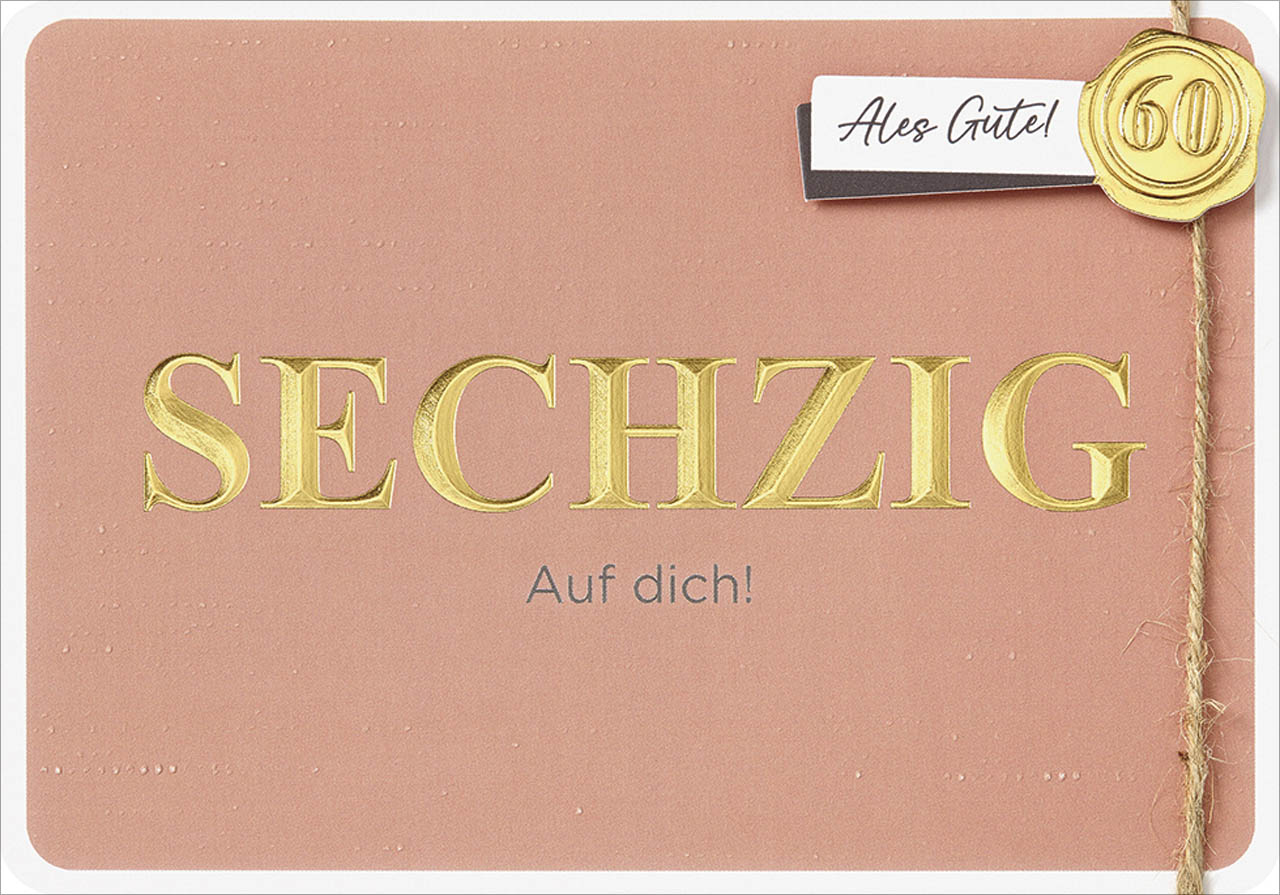 Faltkarte Geburtstag 60