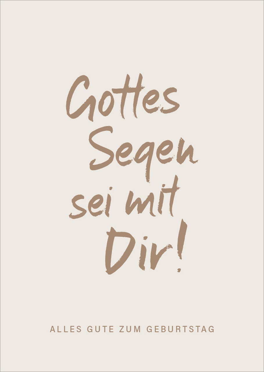 Postkarte Gottes Segen sei mit Dir!