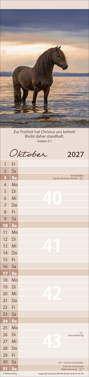 Für Euch 2027 – Streifenterminkalender