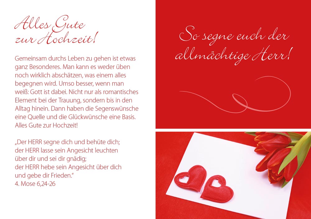 Grußheft – Hochzeit