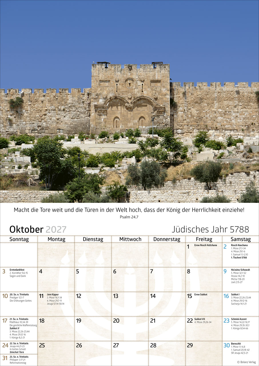 Israel 2027 – Posterkalender