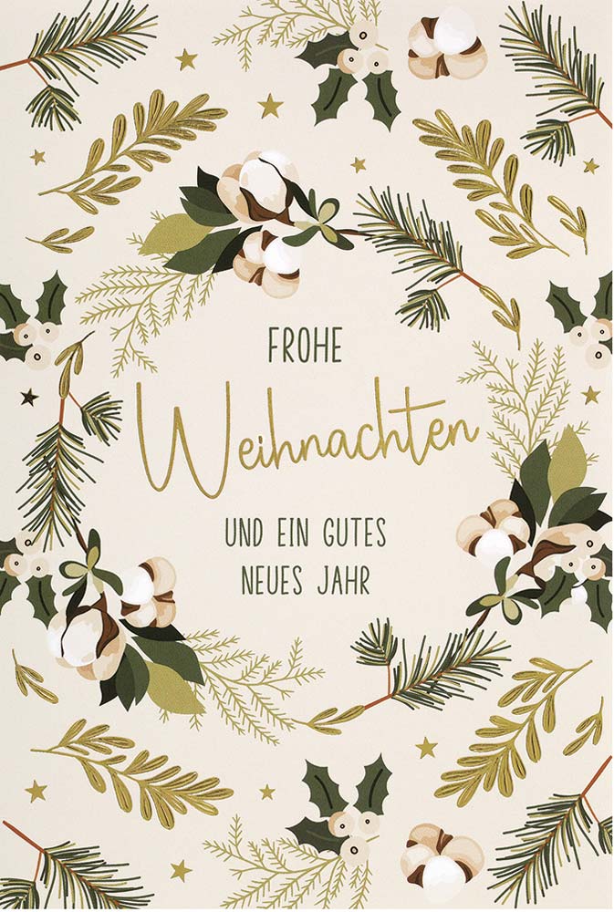 Faltkarte Frohe Weihnachten und ein gutes neues Jahr