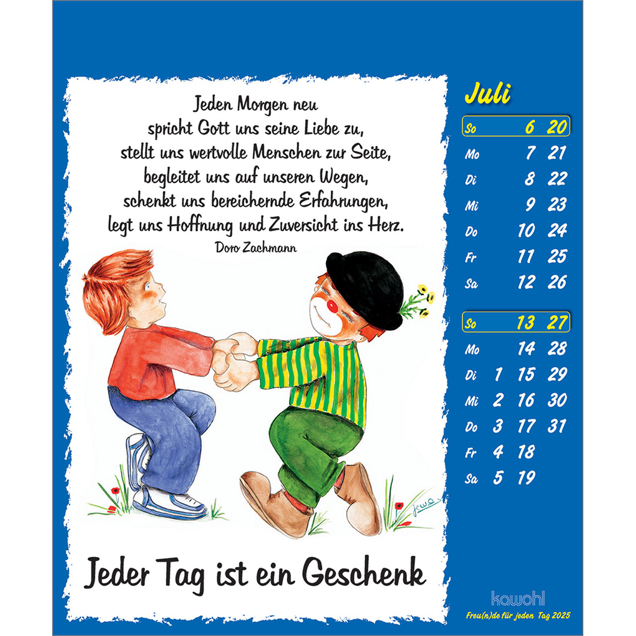 Freu(n)de für jeden Tag 2025 - Clown-Kalender