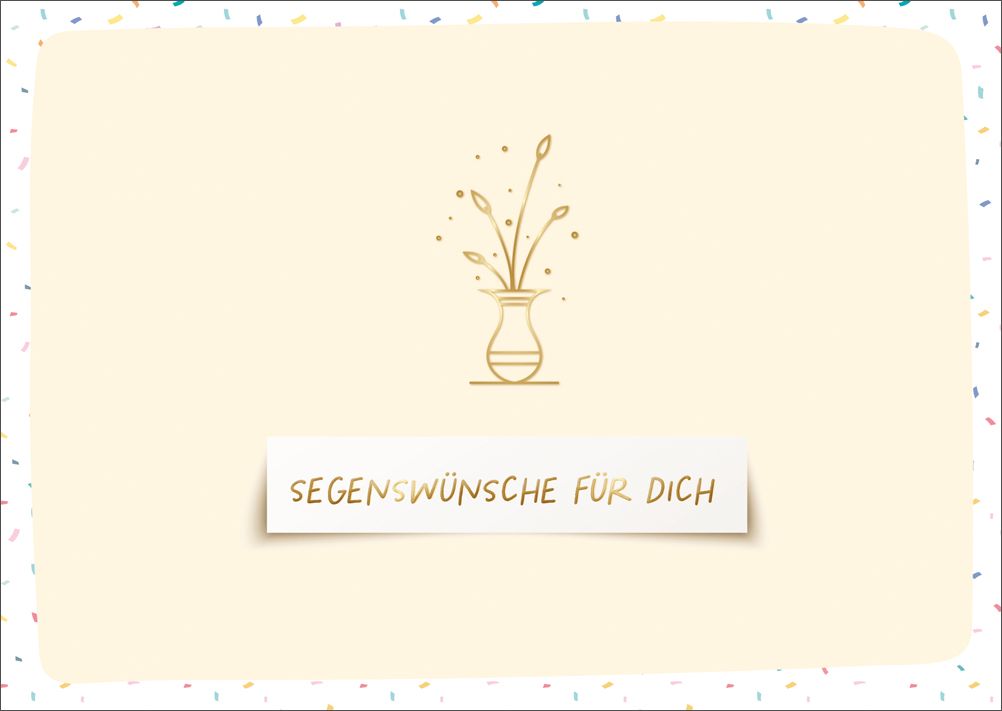 Postkarte Geb. Segenswünsche für Dich GF