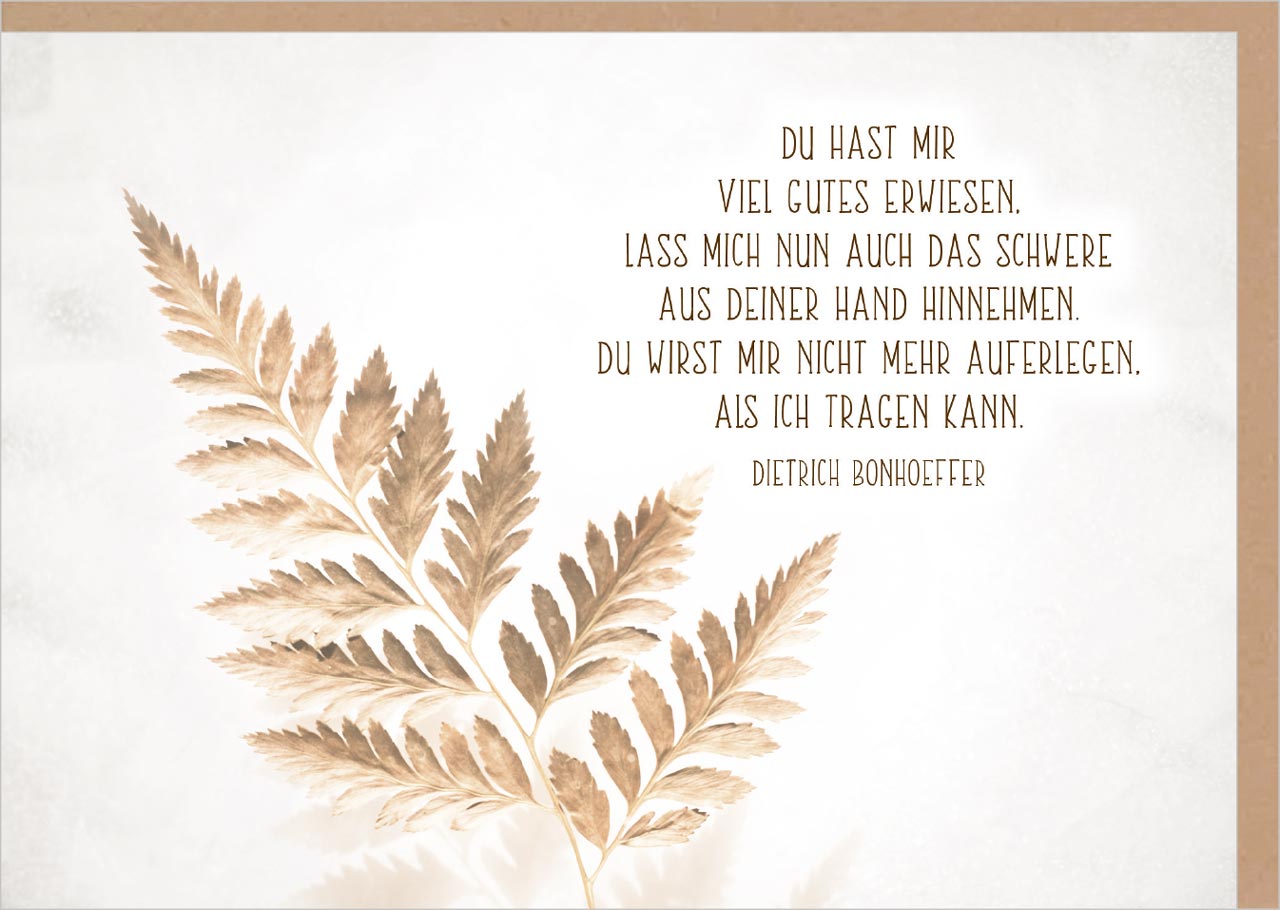 Faltkarte Aus deiner Hand