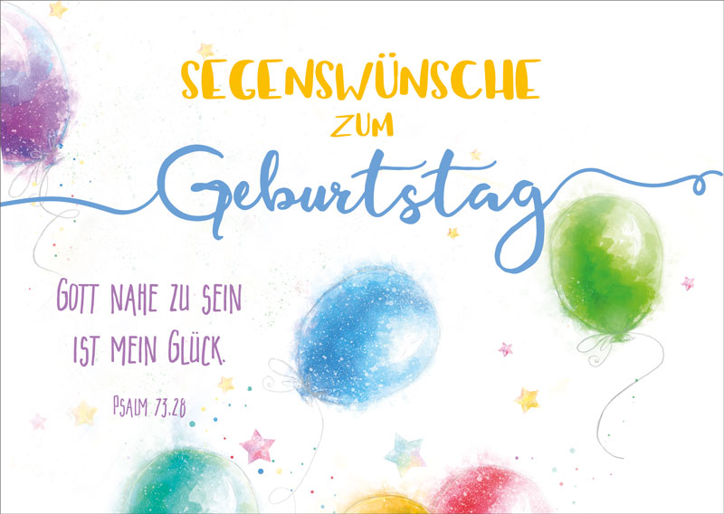 Postkarte Luftballons BW