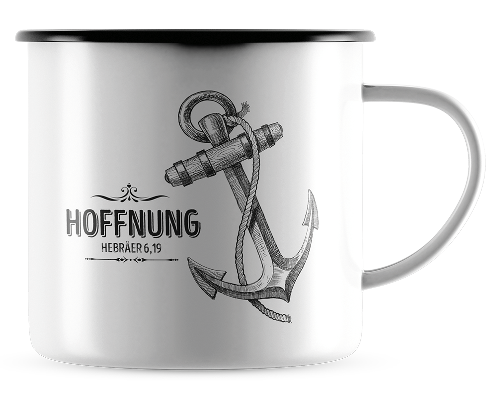 Emaille-Becher Hoffnung