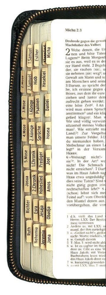 Bibel-Griffregister für alle Ausgaben ohne Apokryphen