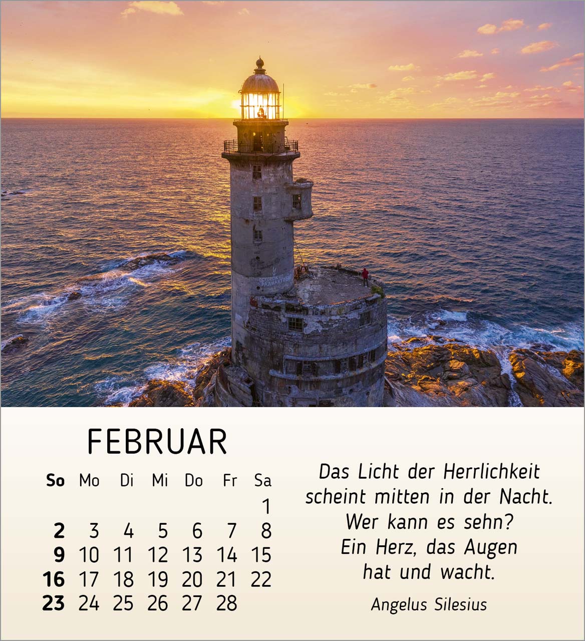 Schönheit des Lichts Tischkalender