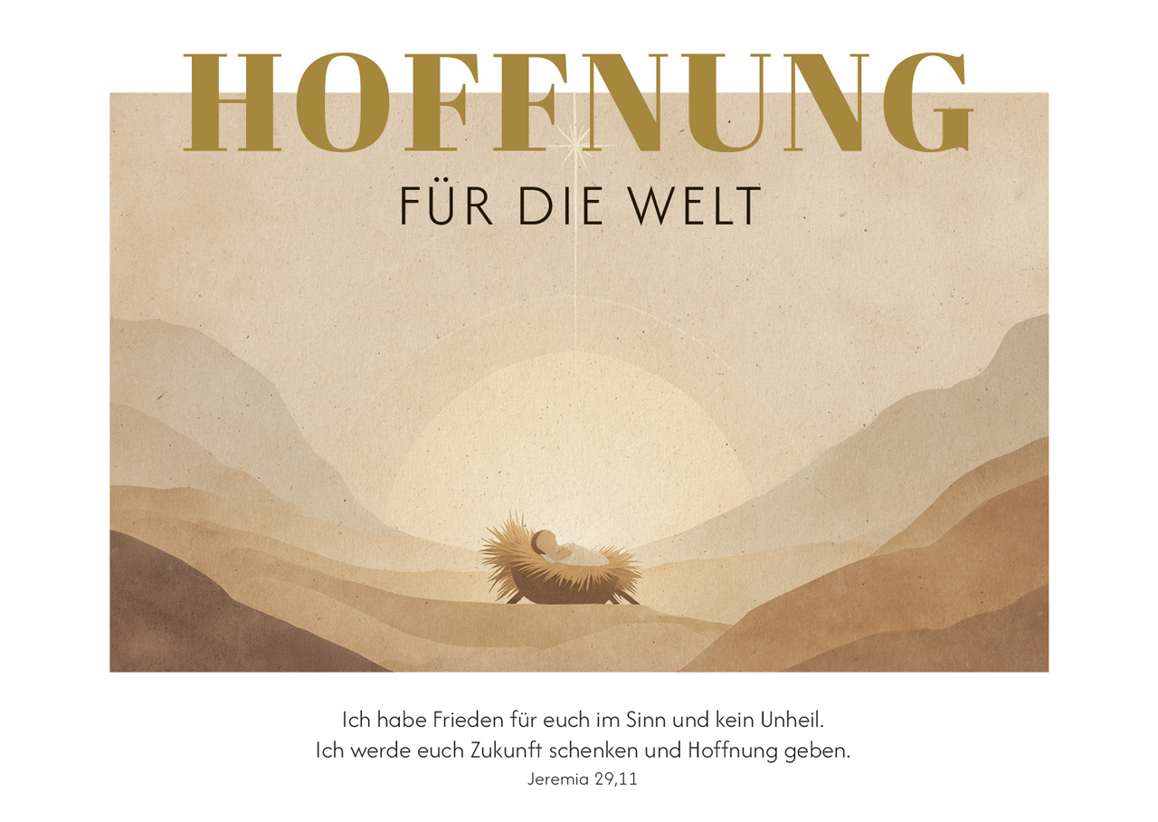 Postkarte Hoffnung für die Welt
