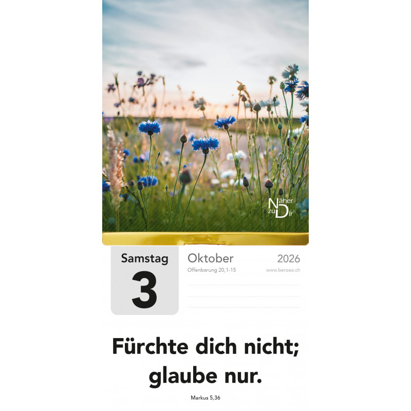 Näher zu Dir 2026 - kleiner Abreißkalender