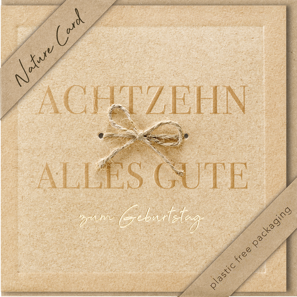 Faltkarte Achtzehn Bastschleife NC