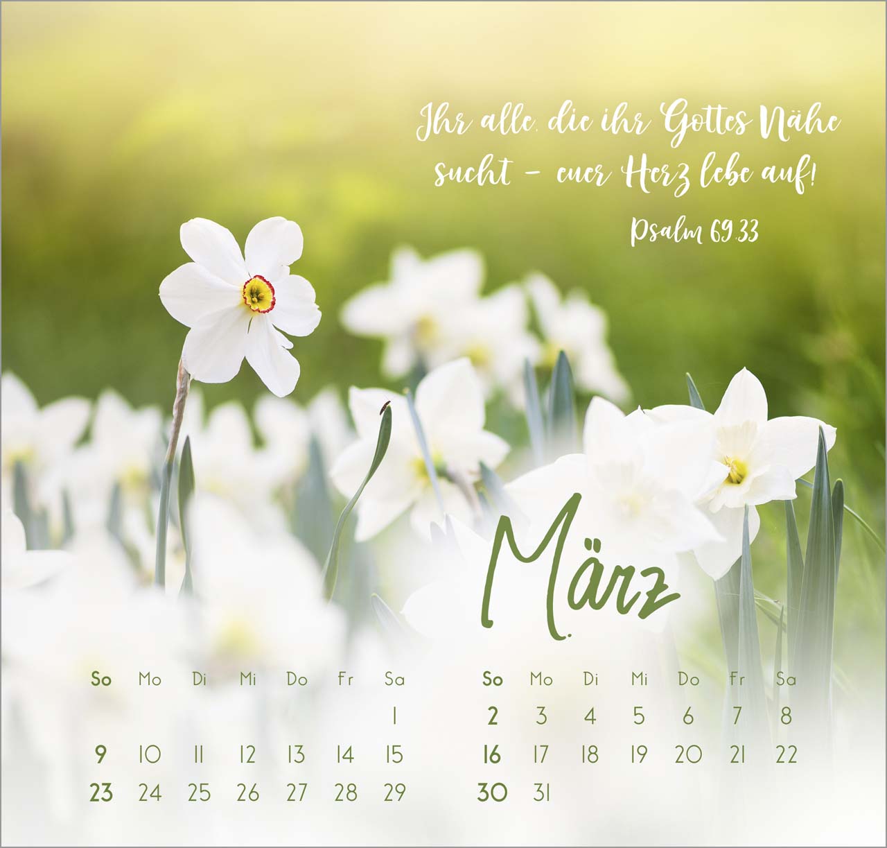 Zarte Blumengrüße Wandkalender