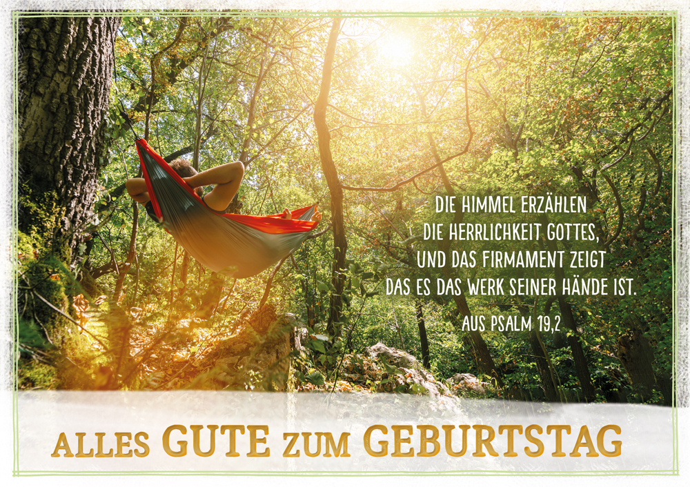 Faltkarte Hängematte im Wald