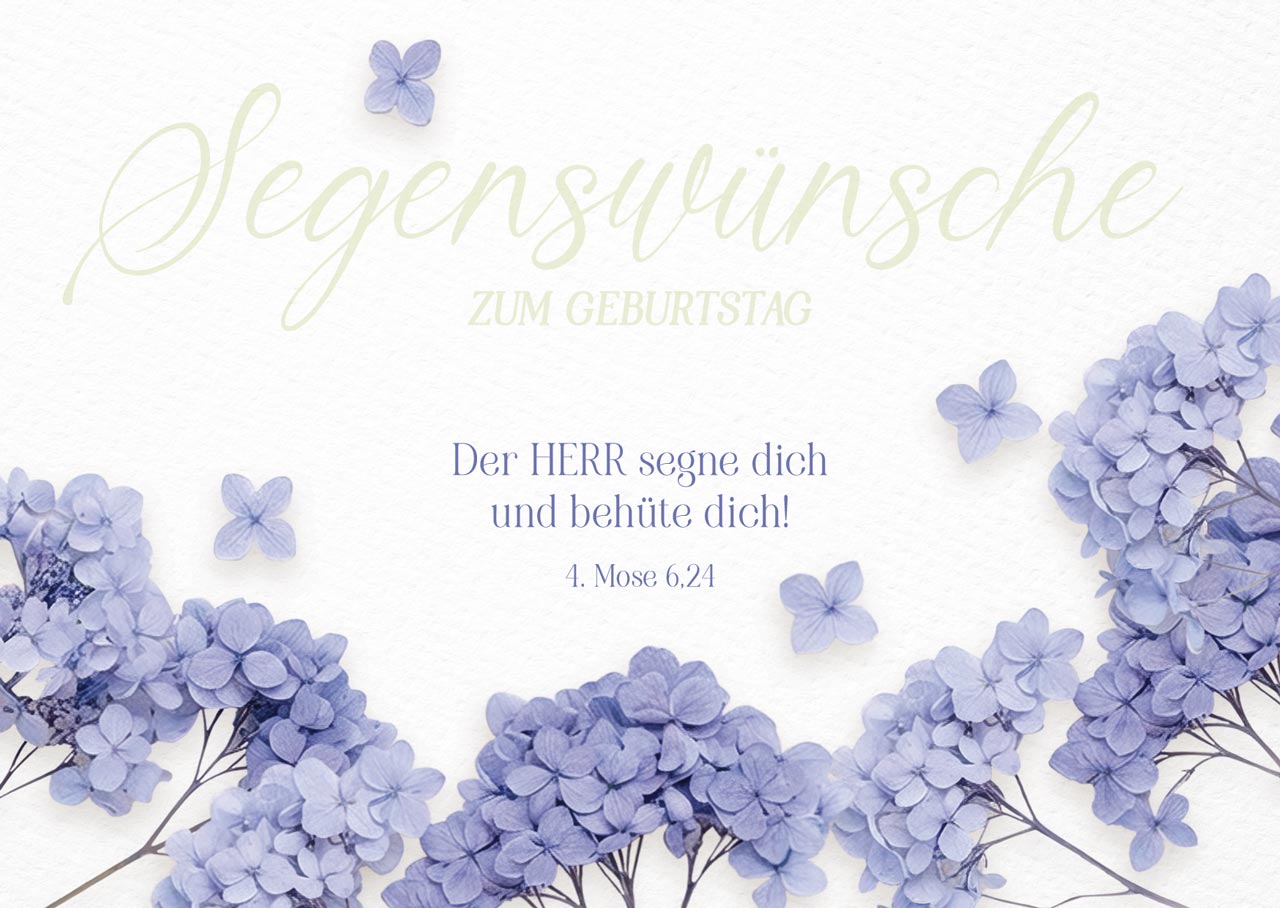 Postkarte Segenswünsche zum Geburtstag