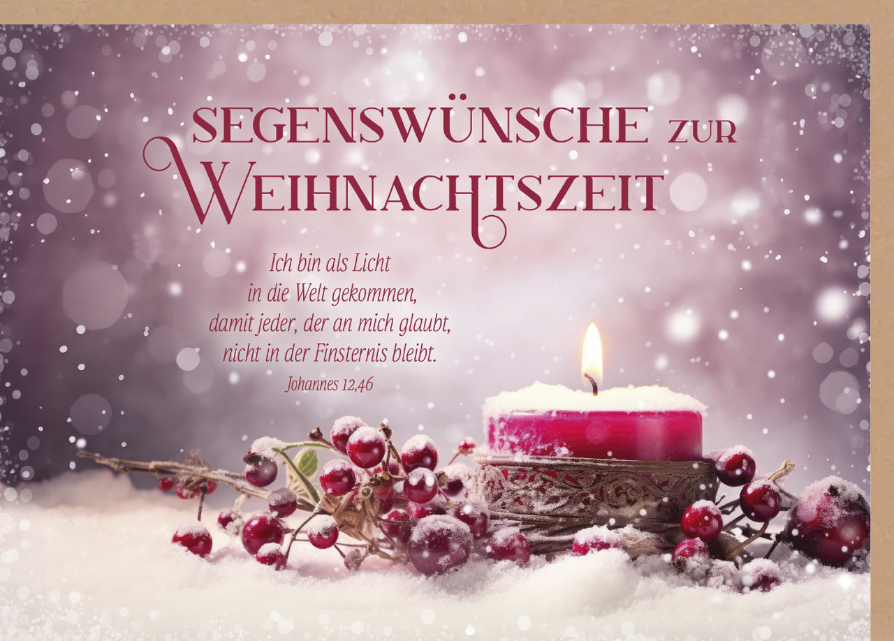 Faltkarte Weihnachten Rote Kerze