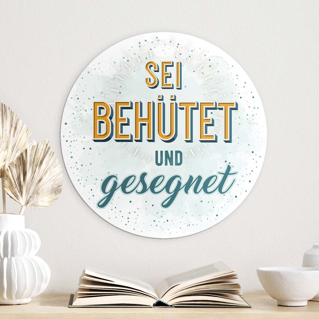 Wandschmuckbild Gesegnet 40 cm