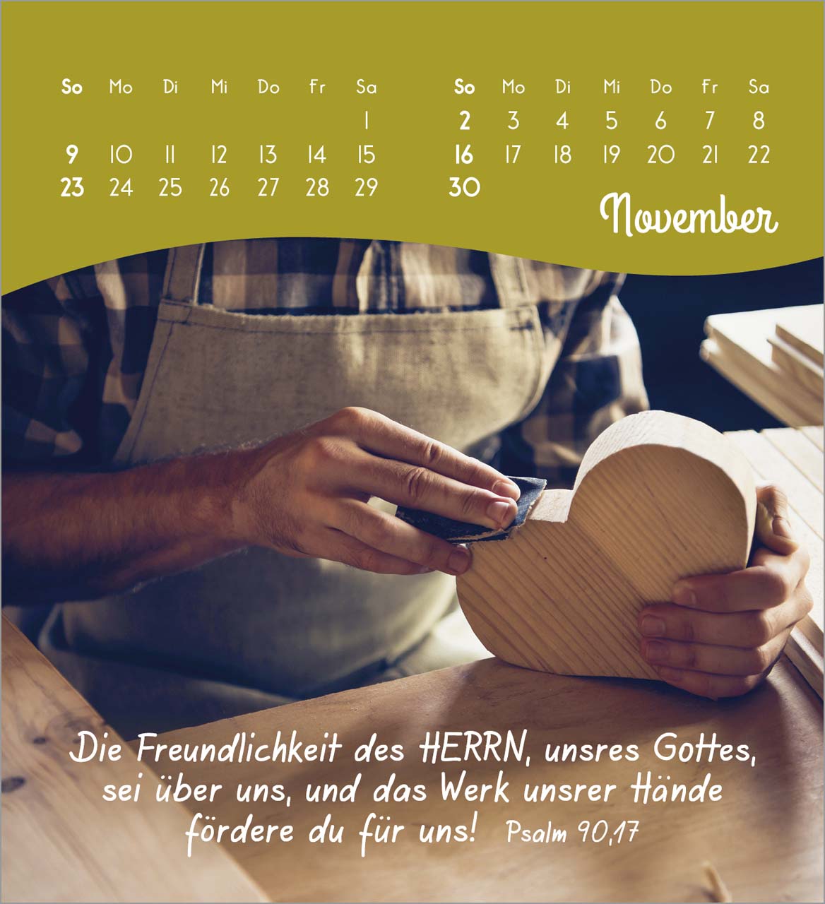 Von Herzen ein glückliches Jahr Tischkalender