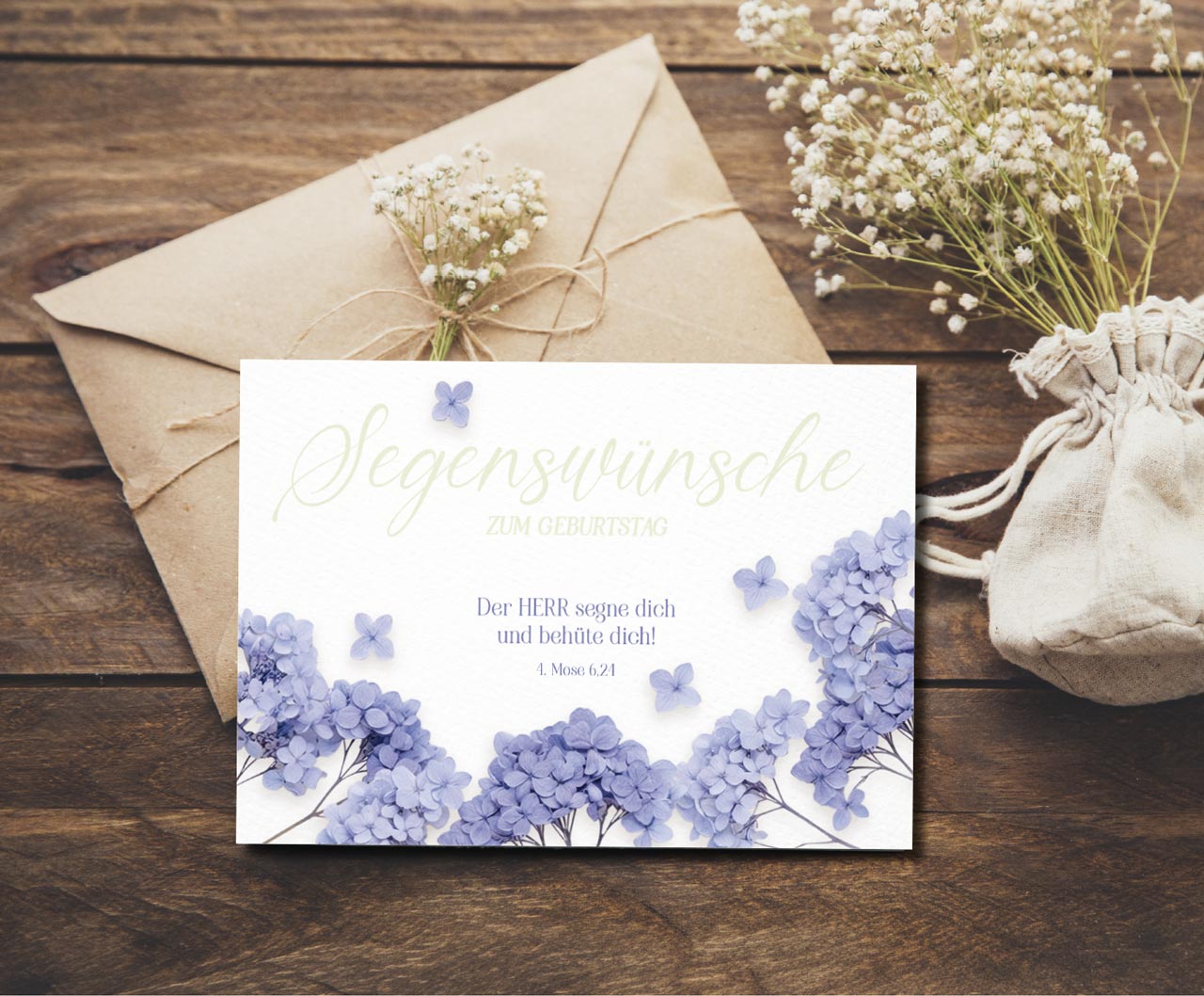 Faltkarte Segenswünsche zum Geburtstag