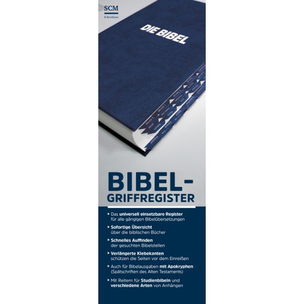 Bibel-Griffregister blau