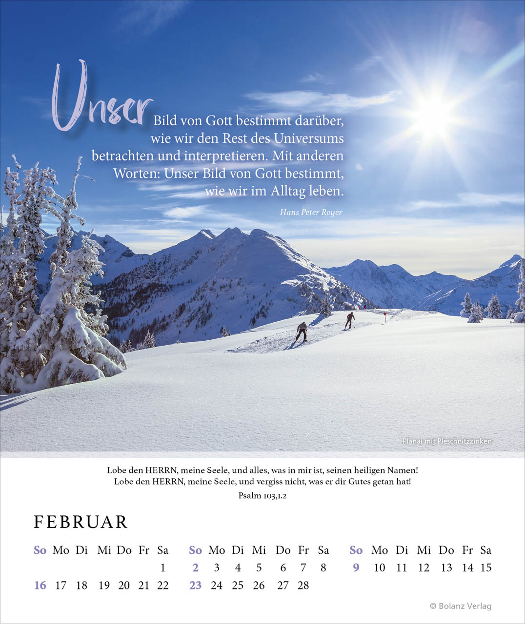 Fels meiner Stärke - Hans Peter Royer Tischkalender